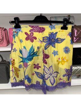 GUCCI GG  floral and lace shorts